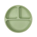 Assiette en silicone pour enfants – Ensemble de vaisselle pour la diversification alimentaire de bébé – Grand modèle compartimenté avec ventouse et motif de visage souriant