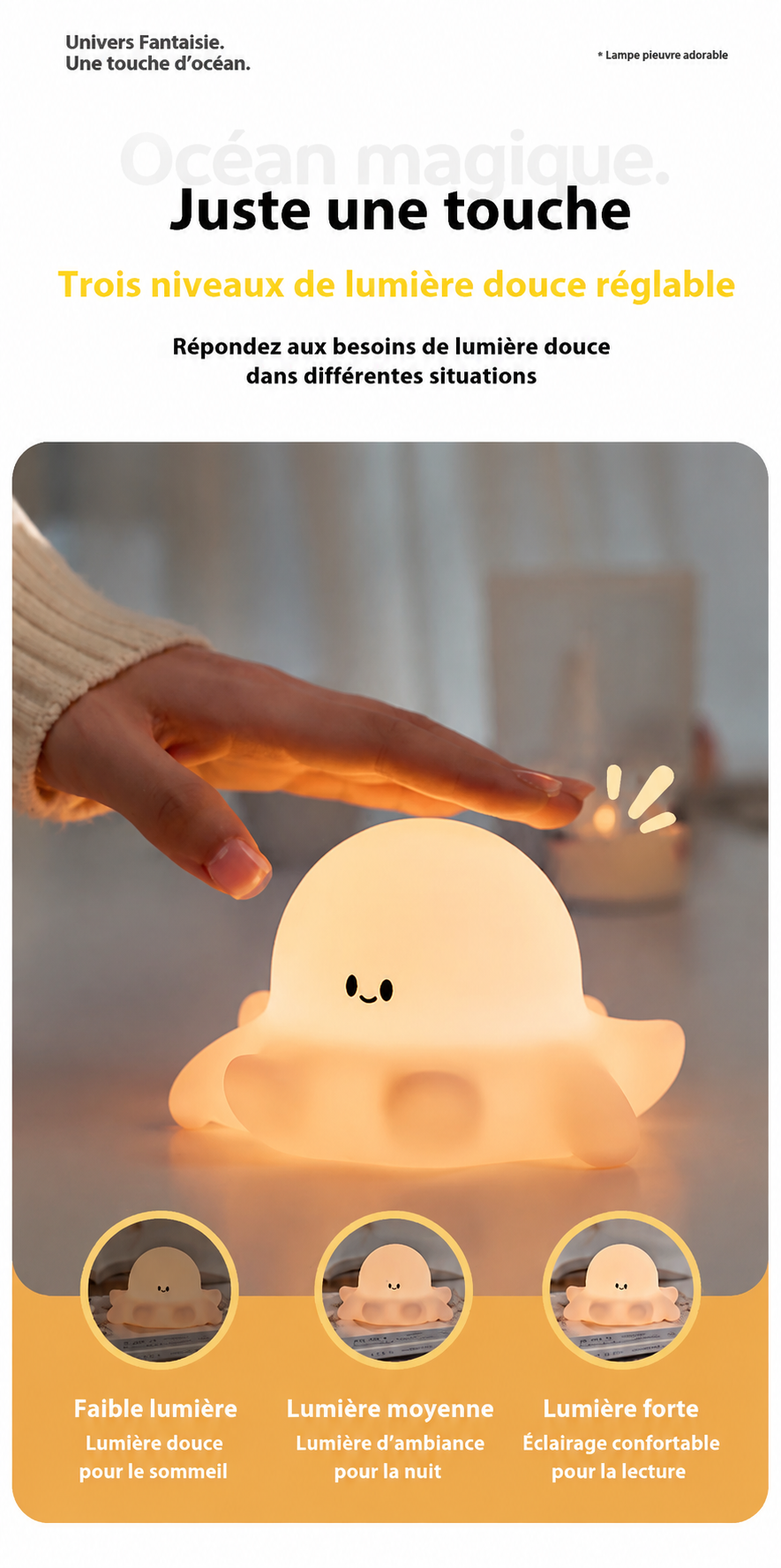 Veilleuse Silicone Pieuvre Créative