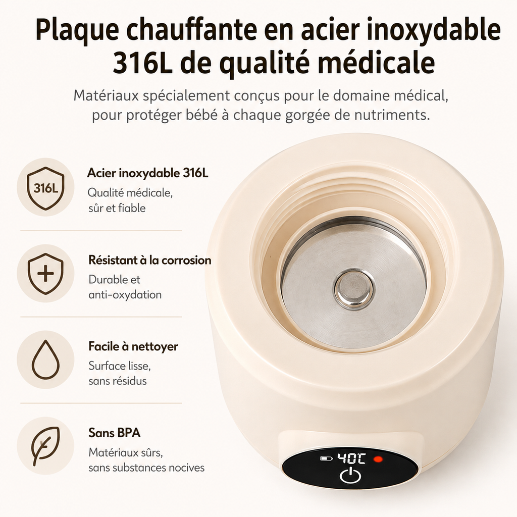 chauffe biberon nomade lait